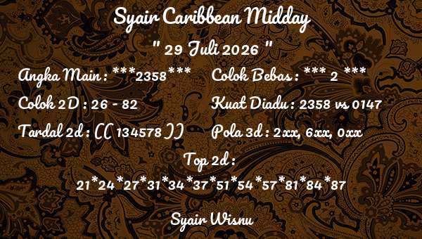 Syair Wisnu - Syair Caribbean Midday