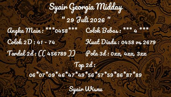 Syair Wisnu - Syair Georgia Midday