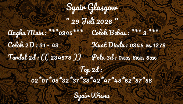 Syair Wisnu - Syair Glasgow