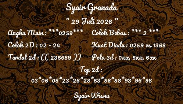Syair Wisnu - Syair Granada