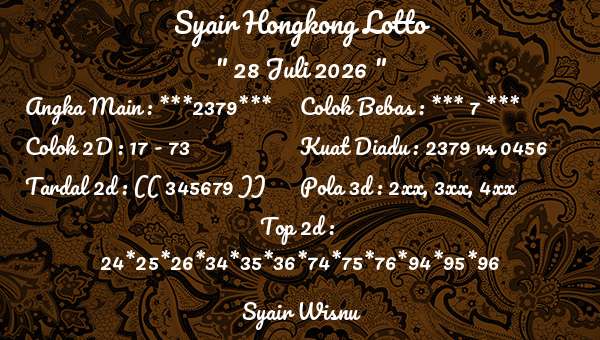 Syair Wisnu - Syair Hongkong Lotto
