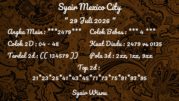 Syair Wisnu - Syair Mexico City