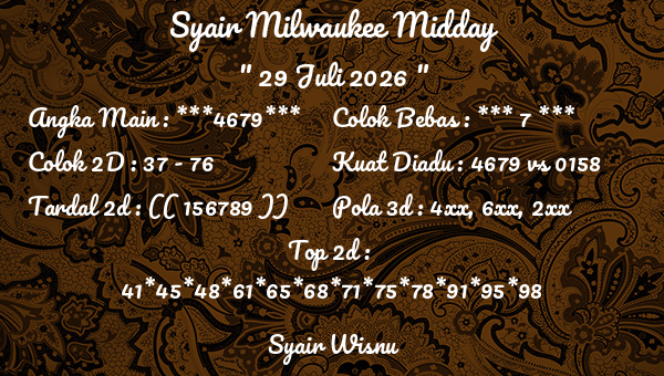 Syair Wisnu - Syair Milwaukee Midday