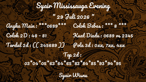 Syair Wisnu - Syair Mississauga Evening