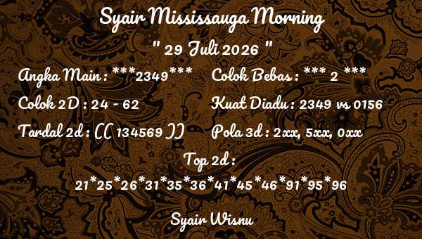 Syair Wisnu - Syair Mississauga Morning