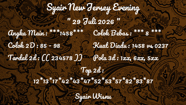 Syair Wisnu - Syair New Jersey Evening