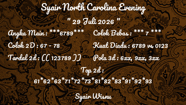 Syair Wisnu - Syair North Carolina Evening