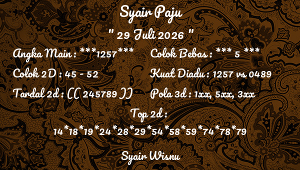 Syair Wisnu - Syair Paju
