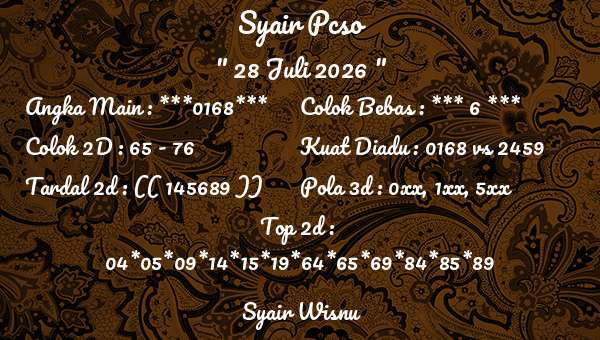 Syair Wisnu - Syair Pcso