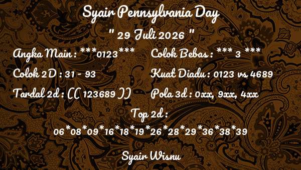 Syair Wisnu - Syair Pennsylvania Day