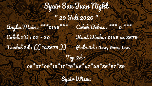 Syair Wisnu - Syair San Juan Night