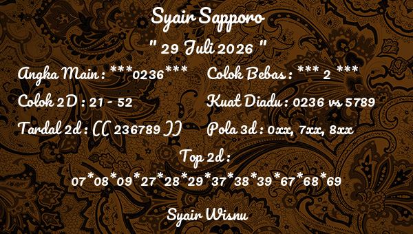 Syair Wisnu - Syair Sapporo