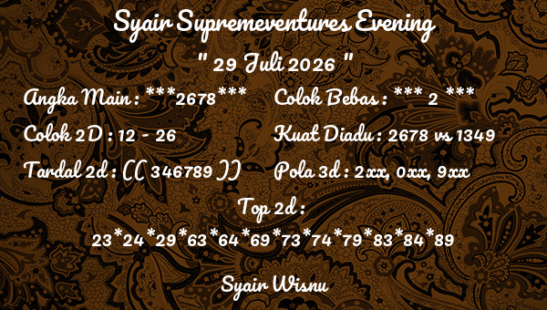 Syair Wisnu - Syair Supremeventures Evening
