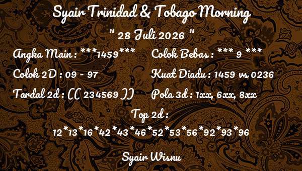Syair Wisnu - Syair Trinidad & Tobago Morning