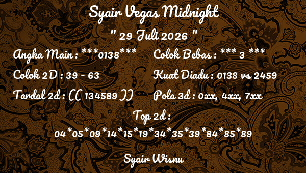 Syair Wisnu - Syair Vegas Midnight