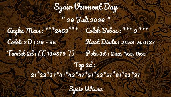 Syair Wisnu - Syair Vermont Day