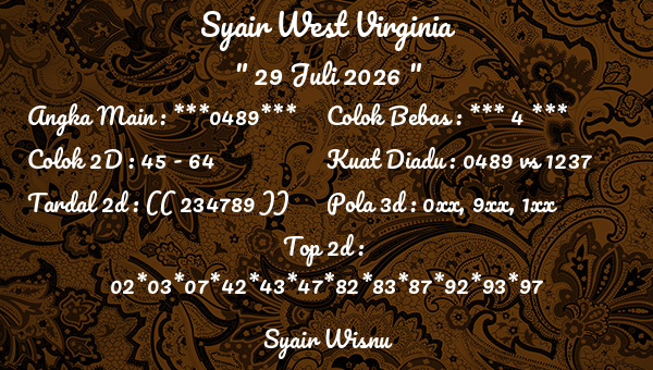 Syair Wisnu - Syair West Virginia