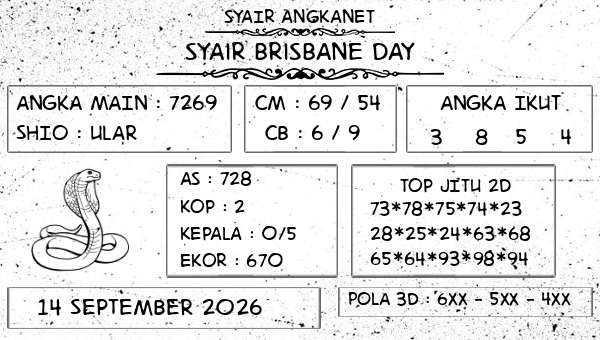 SYAIR ANGKANET - Syair Brisbane Day