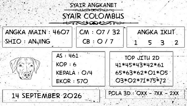 SYAIR ANGKANET - Syair Colombus