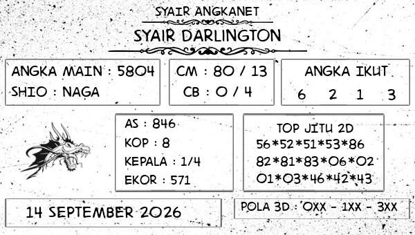 SYAIR ANGKANET - Syair Darlington
