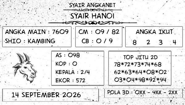 SYAIR ANGKANET - Syair Hanoi