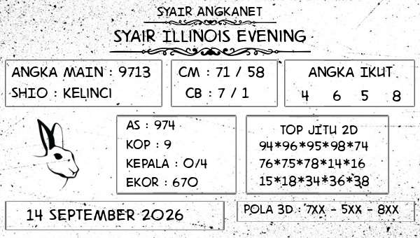 SYAIR ANGKANET - Syair Illinois Evening