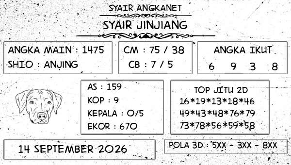 SYAIR ANGKANET - Syair Jinjiang