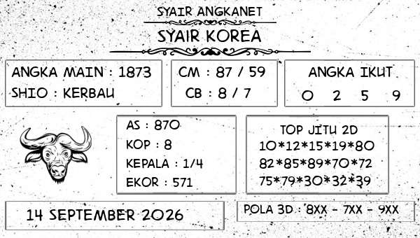 SYAIR ANGKANET - Syair Korea