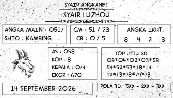 SYAIR ANGKANET - Syair Luzhou