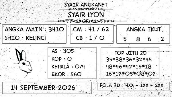 SYAIR ANGKANET - Syair Lyon