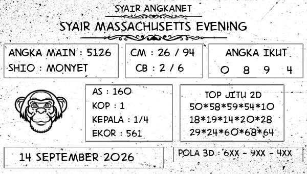 SYAIR ANGKANET - Syair Massachusetts Evening