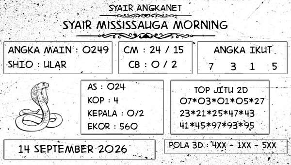 SYAIR ANGKANET - Syair Mississauga Morning