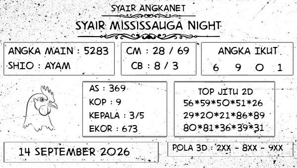 SYAIR ANGKANET - Syair Mississauga Night