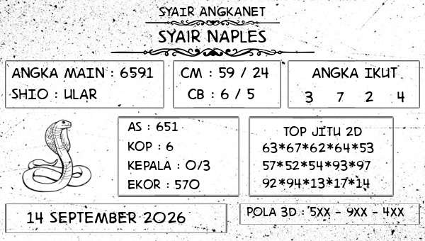 SYAIR ANGKANET - Syair Naples