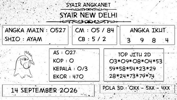 SYAIR ANGKANET - Syair New Delhi