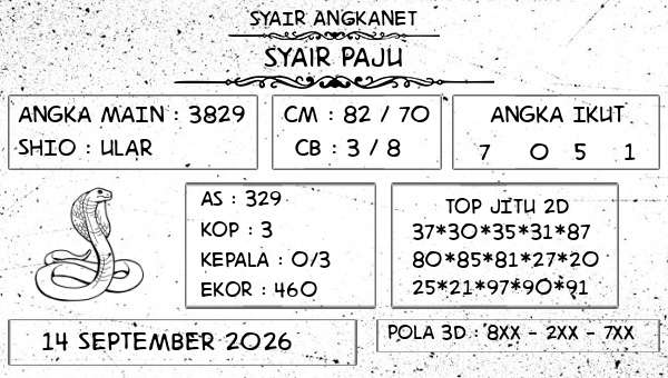 SYAIR ANGKANET - Syair Paju