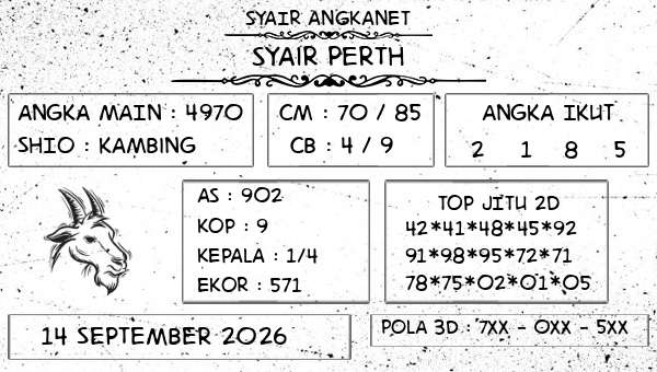 SYAIR ANGKANET - Syair Perth