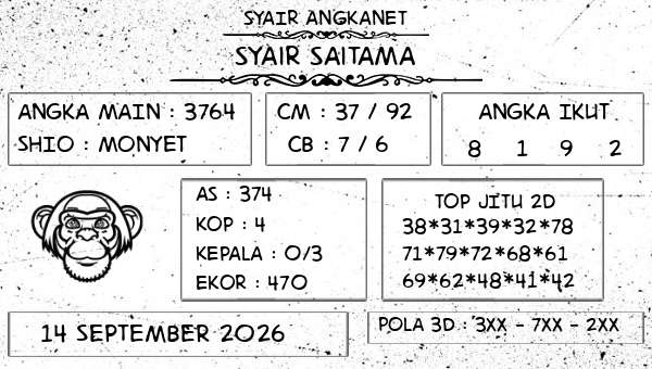 SYAIR ANGKANET - Syair Saitama