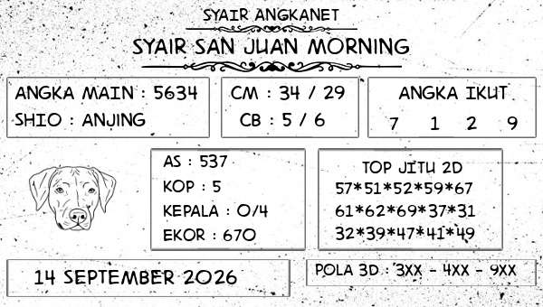 SYAIR ANGKANET - Syair San Juan Morning