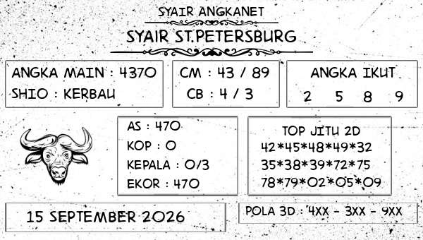 SYAIR ANGKANET - Syair St.petersburg