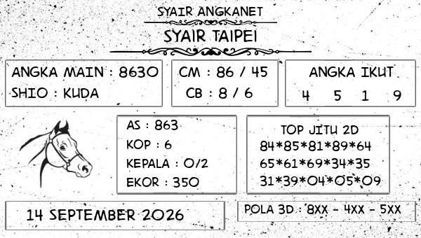 SYAIR ANGKANET - Syair Taipei