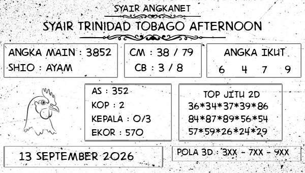 SYAIR ANGKANET - Syair Trinidad Tobago Afternoon