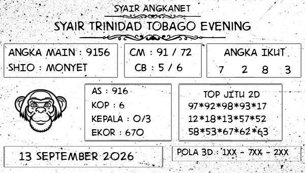 SYAIR ANGKANET - Syair Trinidad Tobago Evening