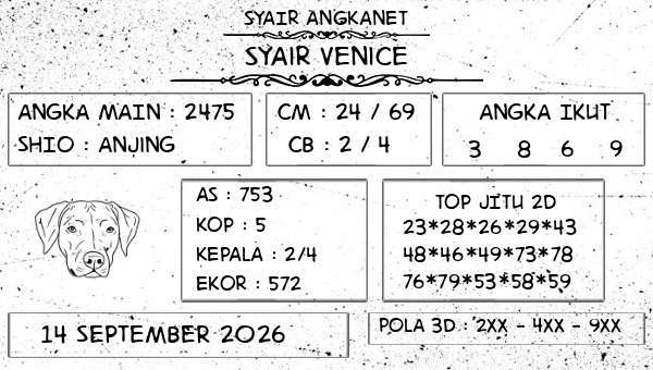SYAIR ANGKANET - Syair Venice