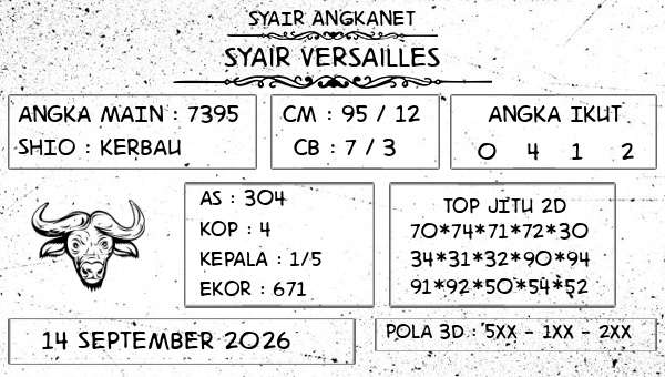 SYAIR ANGKANET - Syair Versailles