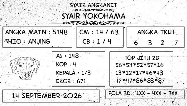 SYAIR ANGKANET - Syair Yokohama