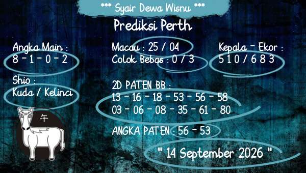 Syair Dewa Wisnu - Prediksi Perth