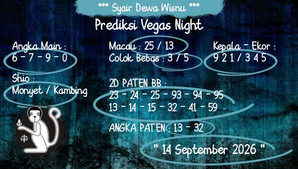 Syair Dewa Wisnu - Prediksi Vegas Night