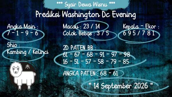 Syair Dewa Wisnu - Prediksi Washington Dc Evening