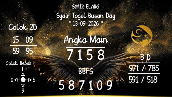 SYAIR ELANG - Syair Togel Busan Day